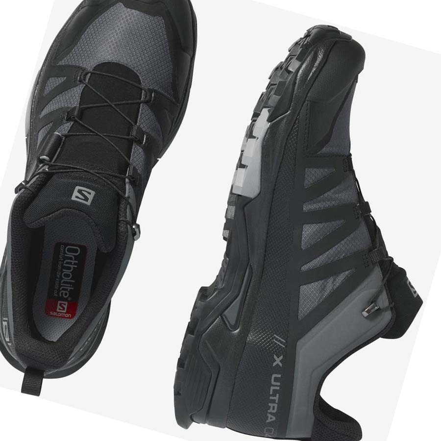 Salomon X ULTRA 4 GORE-TEX Túracipő Férfi Szürke Fekete | HU 2034CTV